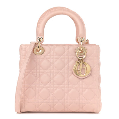 Christian Dior Lambskin Cannage Medium Lady Dior Light Pink 1 of 9