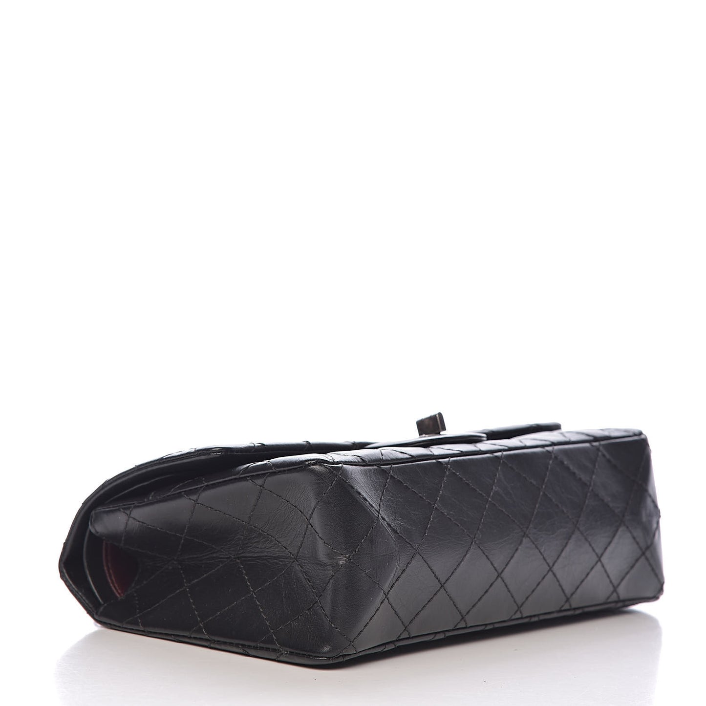 Aged Calfskin Quilted 2.55 Reissue 225 Flap Black