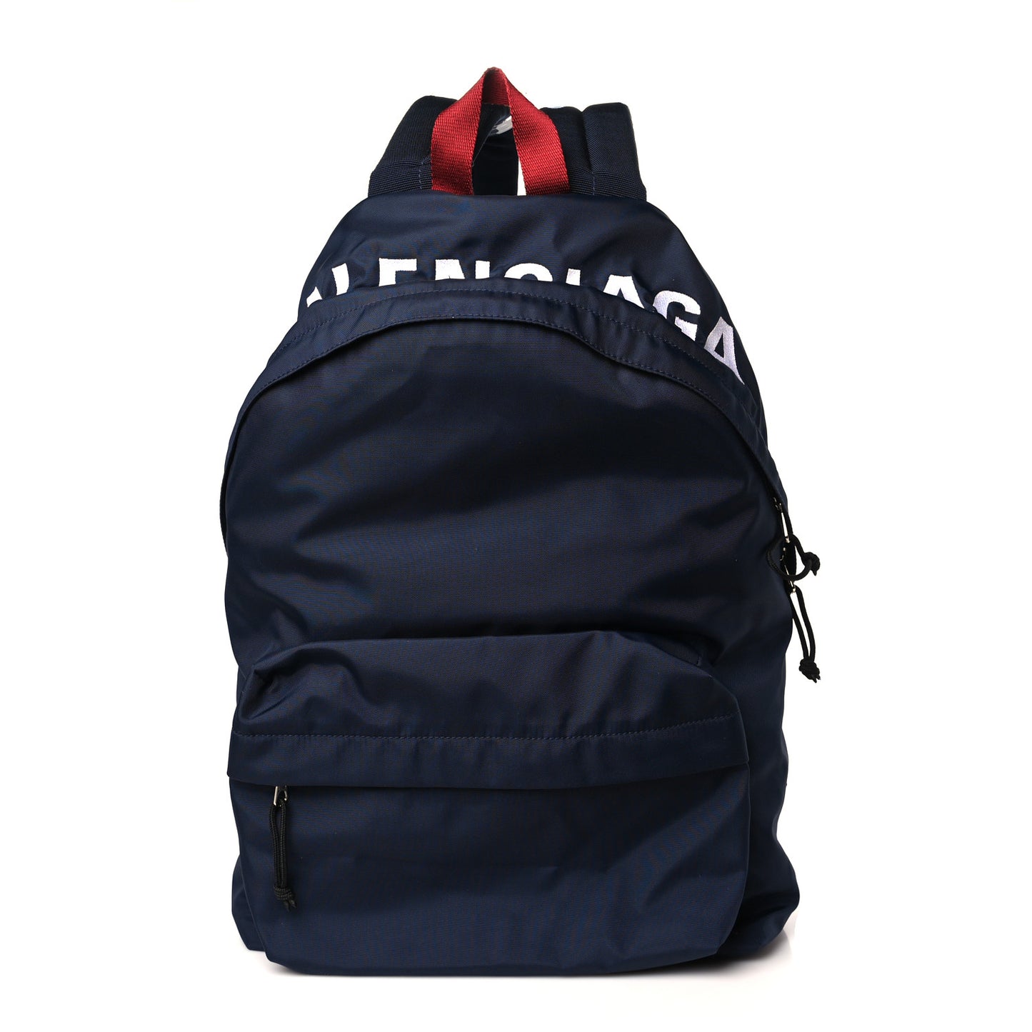 Sport Nylon Logo Embroidered Wheel Backpack Navy Blue Red