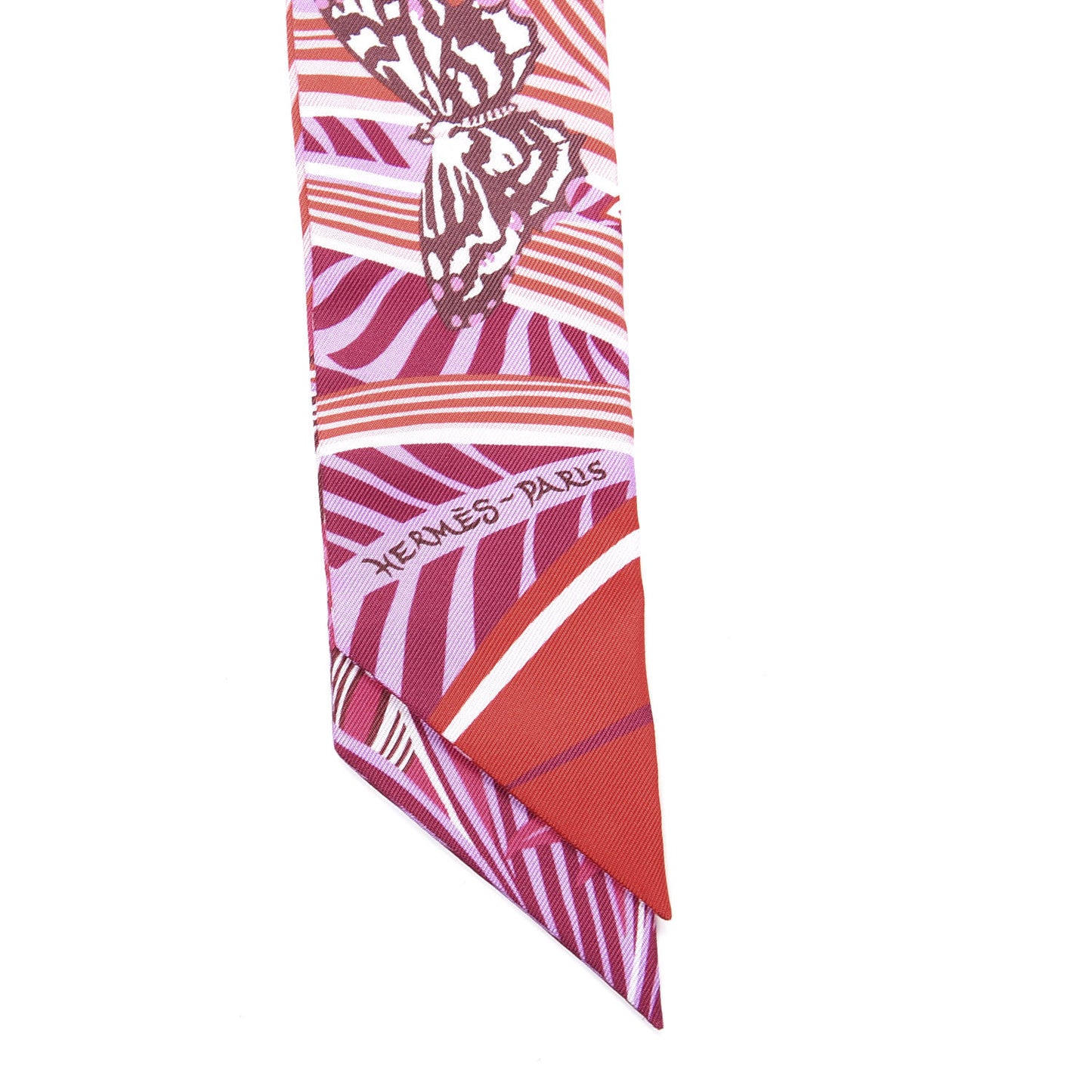 Silk Jaguar Quetzal Twilly Fuchsia Rose Bordeaux