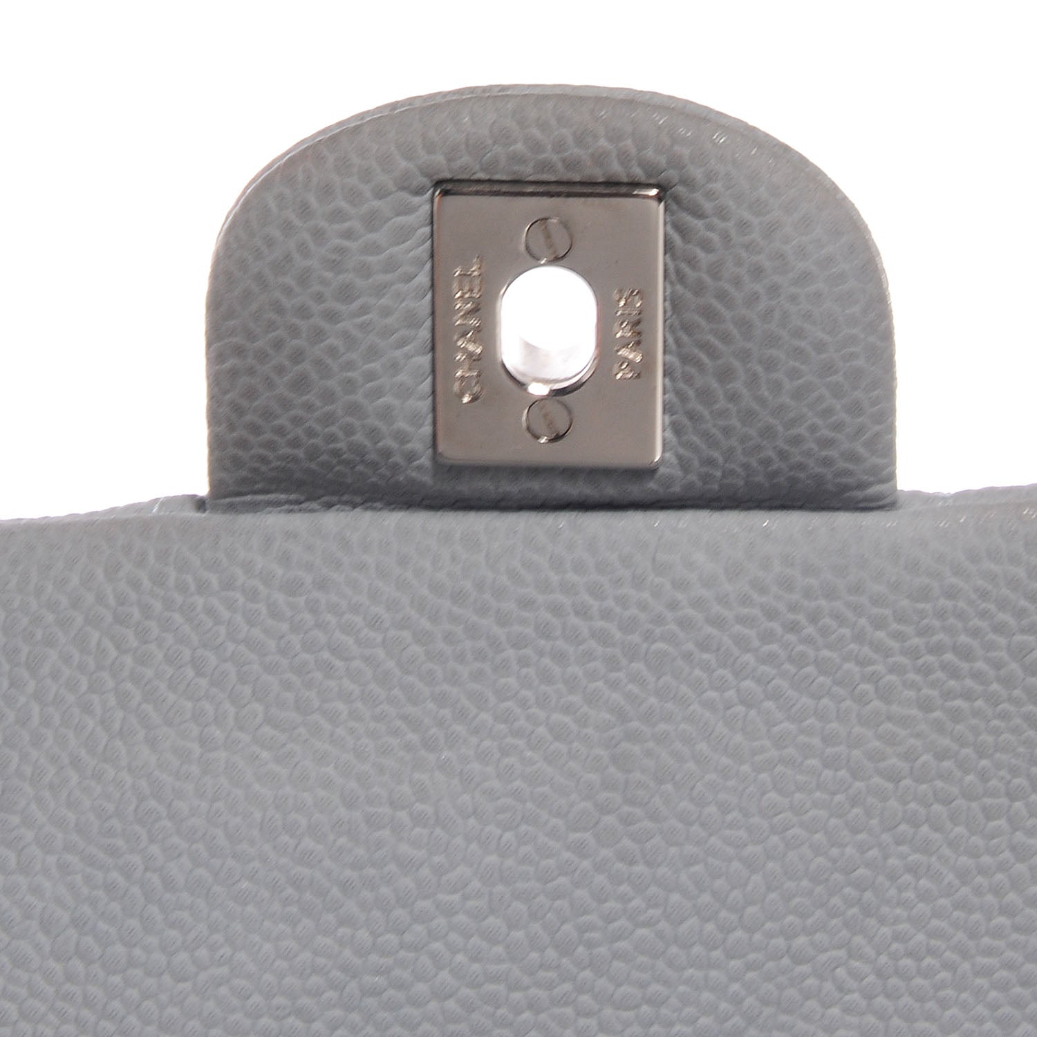 Chanel Iridescent Caviar Medium Double Flap Light Grey 6 of 9