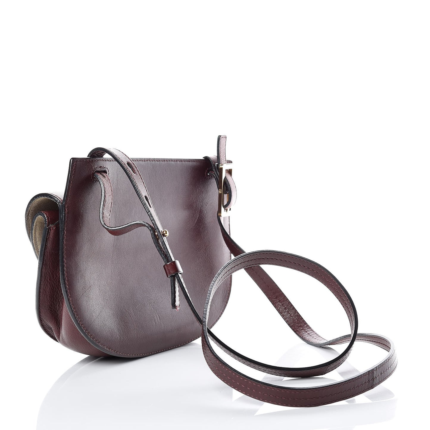 Calfskin Mini Georgia Crossbody Bag Bordeaux