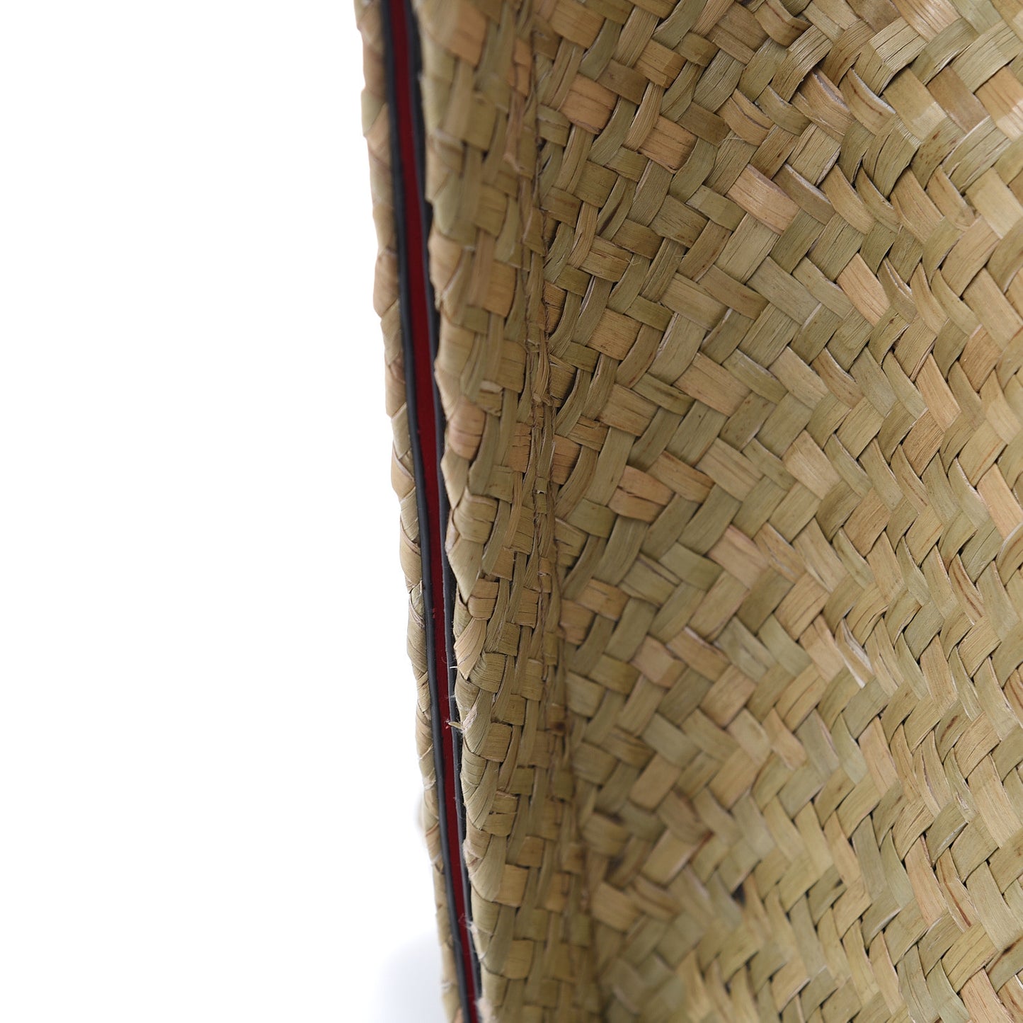 Raffia Medium Vlogo Escape Shopper Natural Black Rouge