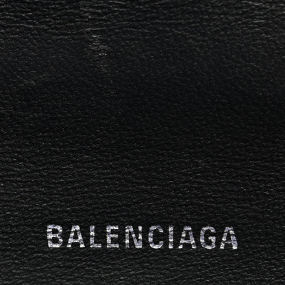 Balenciaga Shiny Calfskin Monochrome Crocodile Embossed Small Hourglass Top Handle Bag Black 6 of 12