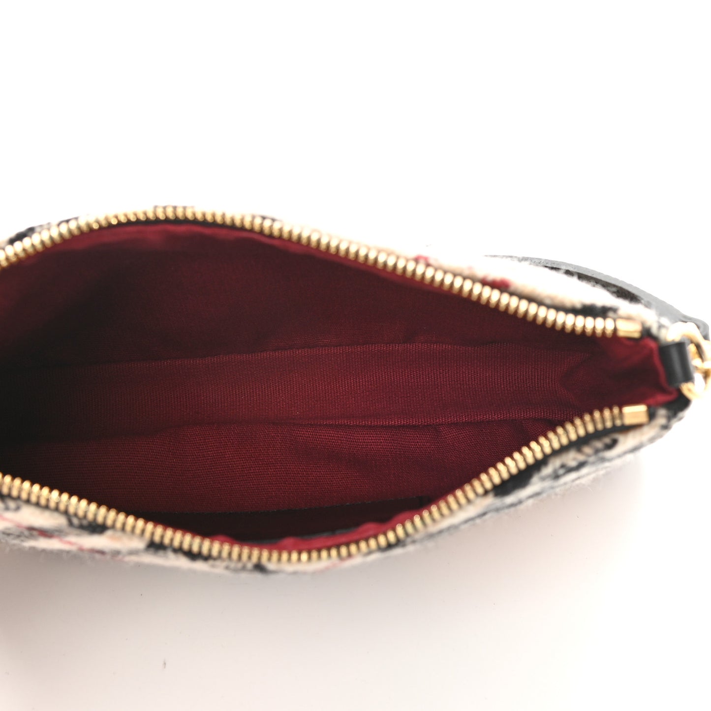 Wool Check Pochette Beige