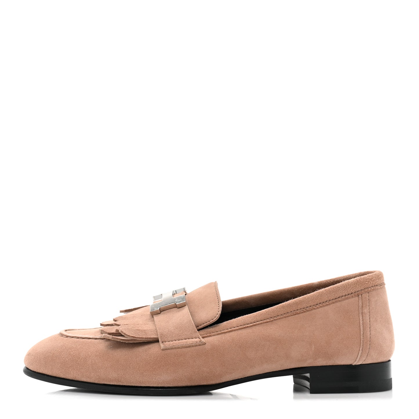Suede Goatskin Womens Royal Loafers 35.5 Rose Perle