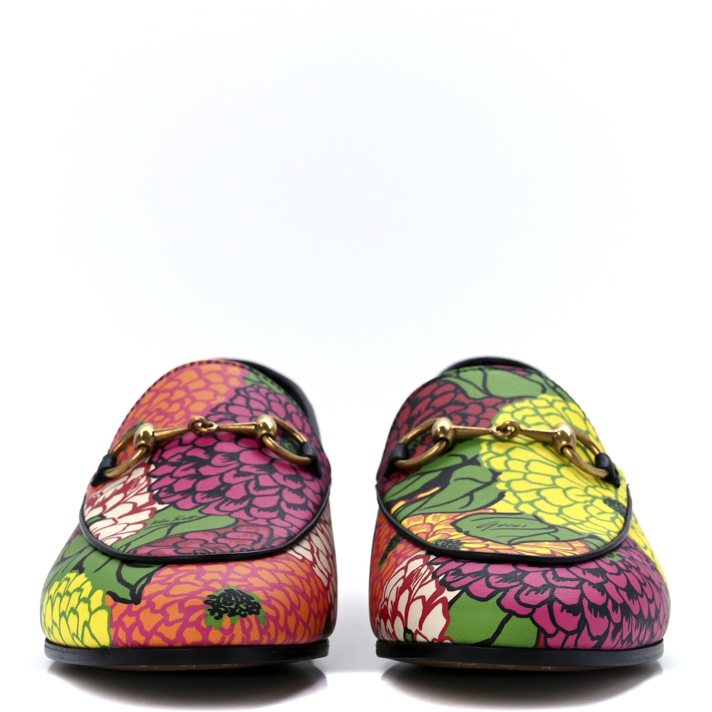 X KEN SCOTT Canvas Infinity Pomponica Womens Jordaan Loafers 35.5 Pink Green Black