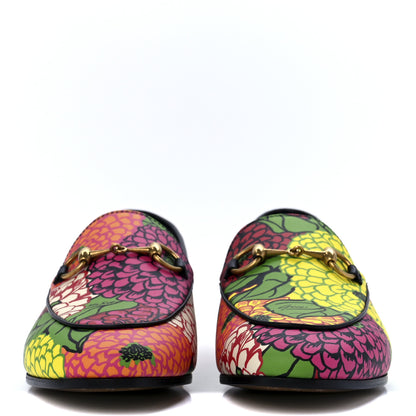 Gucci X KEN SCOTT Canvas Infinity Pomponica Womens Jordaan Loafers 35.5 Pink Green Black 2 of 9