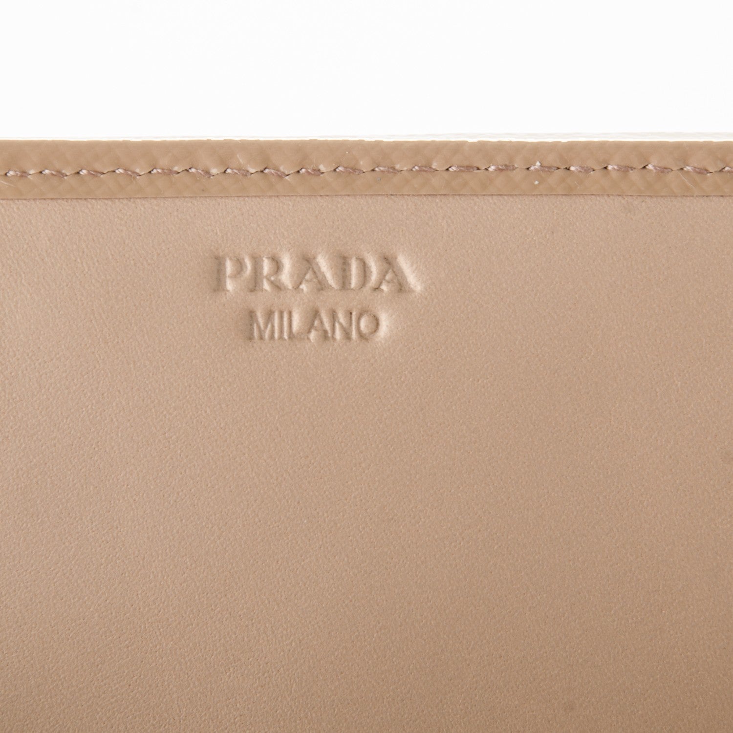 Prada Saffiano Vernice Crystal Studded Flap Wallet Cammeo 6 of 10