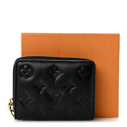 Louis Vuitton Lambskin Embossed Monogram Lou Coussin Wallet Black 8 of 8