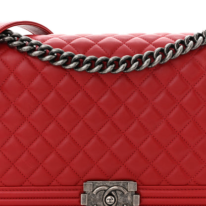 Chanel Lambskin Quilted New Medium Boy Flap Red 8 of 10