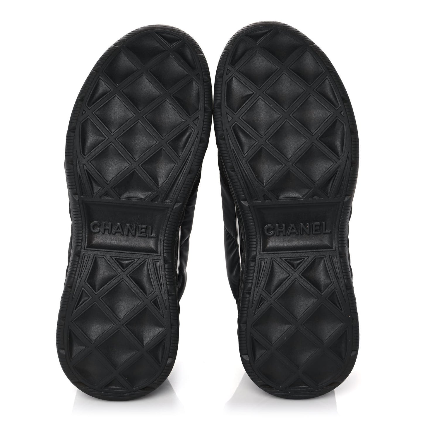 Nylon Suede Calfskin CC Sneakers 36 Black