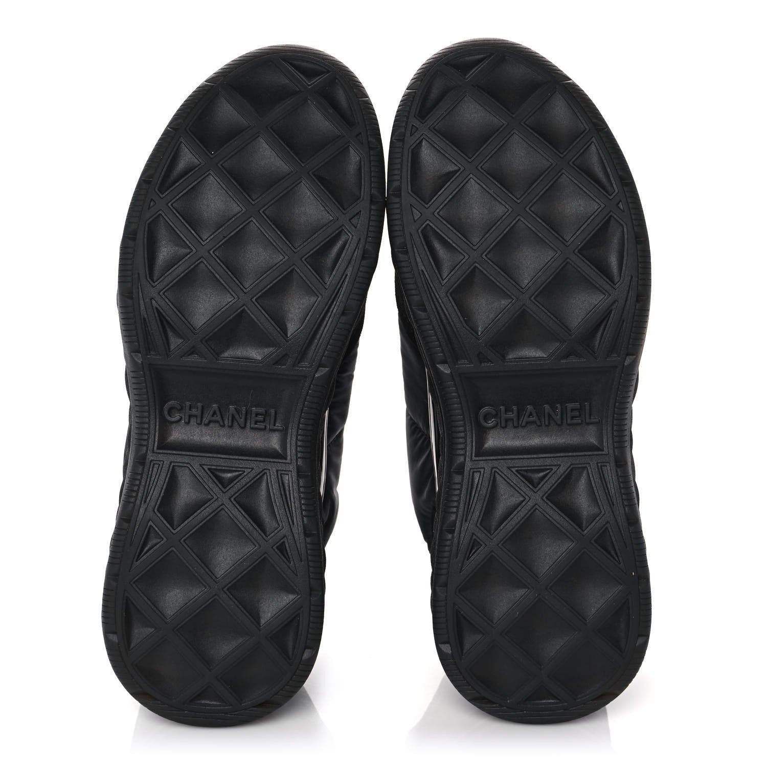 Chanel Nylon Suede Calfskin CC Sneakers 36 Black 5 of 9