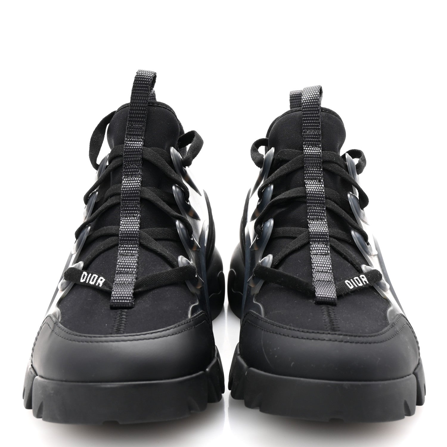 Christian Dior Neoprene Rubber Womens D-Connect Sneakers 38 Black 3 of 9