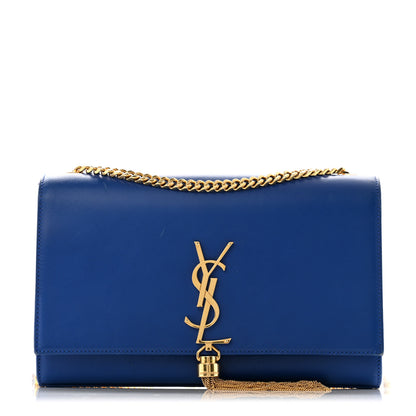 Saint Laurent Smooth Calfskin Medium Classic Monogram Kate Tassel Satchel Royal Blue 1 of 14