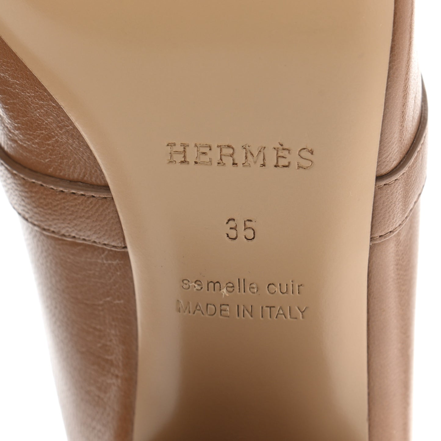 Goatskin Blossom Mules 35 Marron Havane