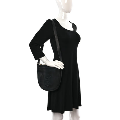 Gucci Pebbled Calfskin Small Soho Hobo Black 2 of 13