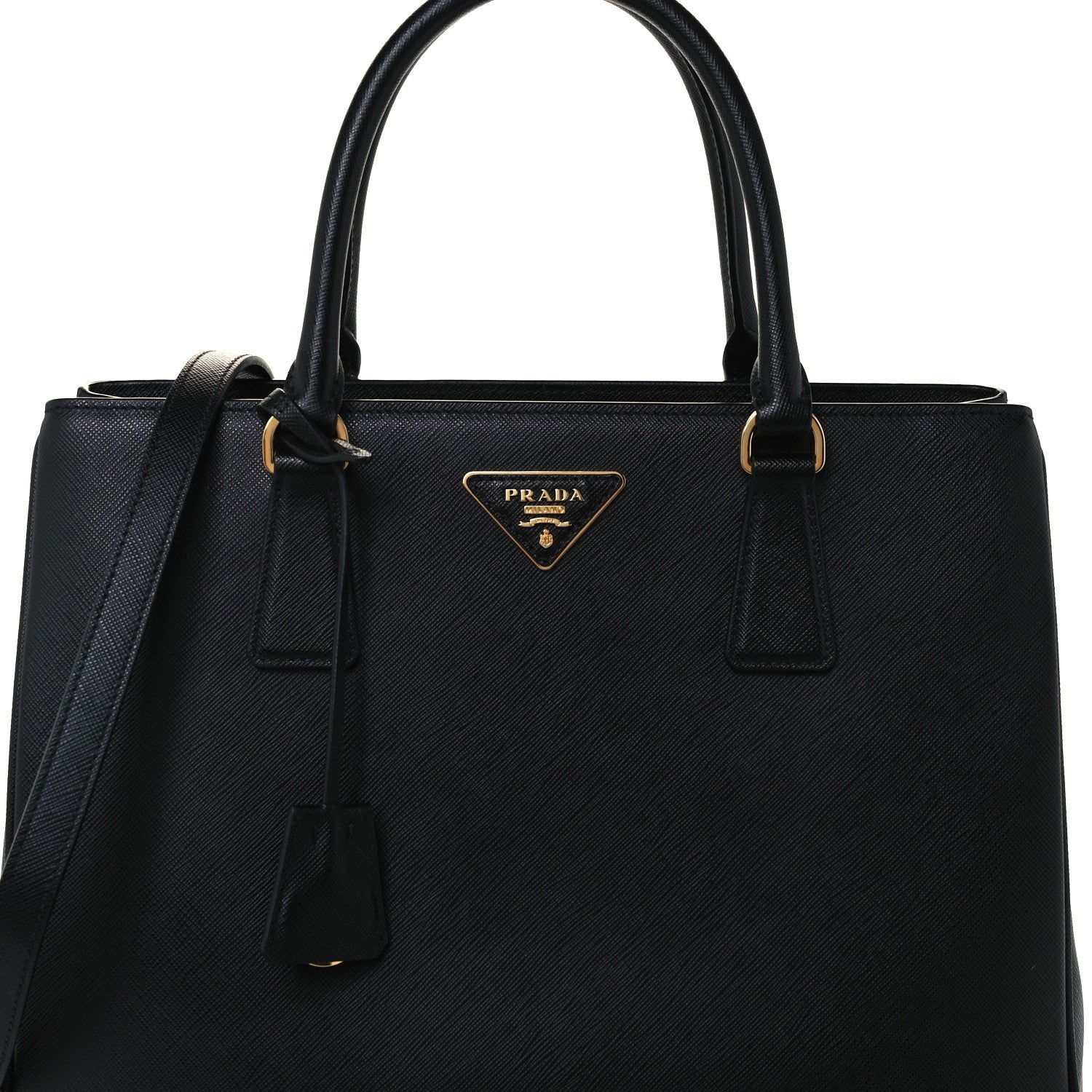 Prada Saffiano Lux Medium Tote Black 8 of 10