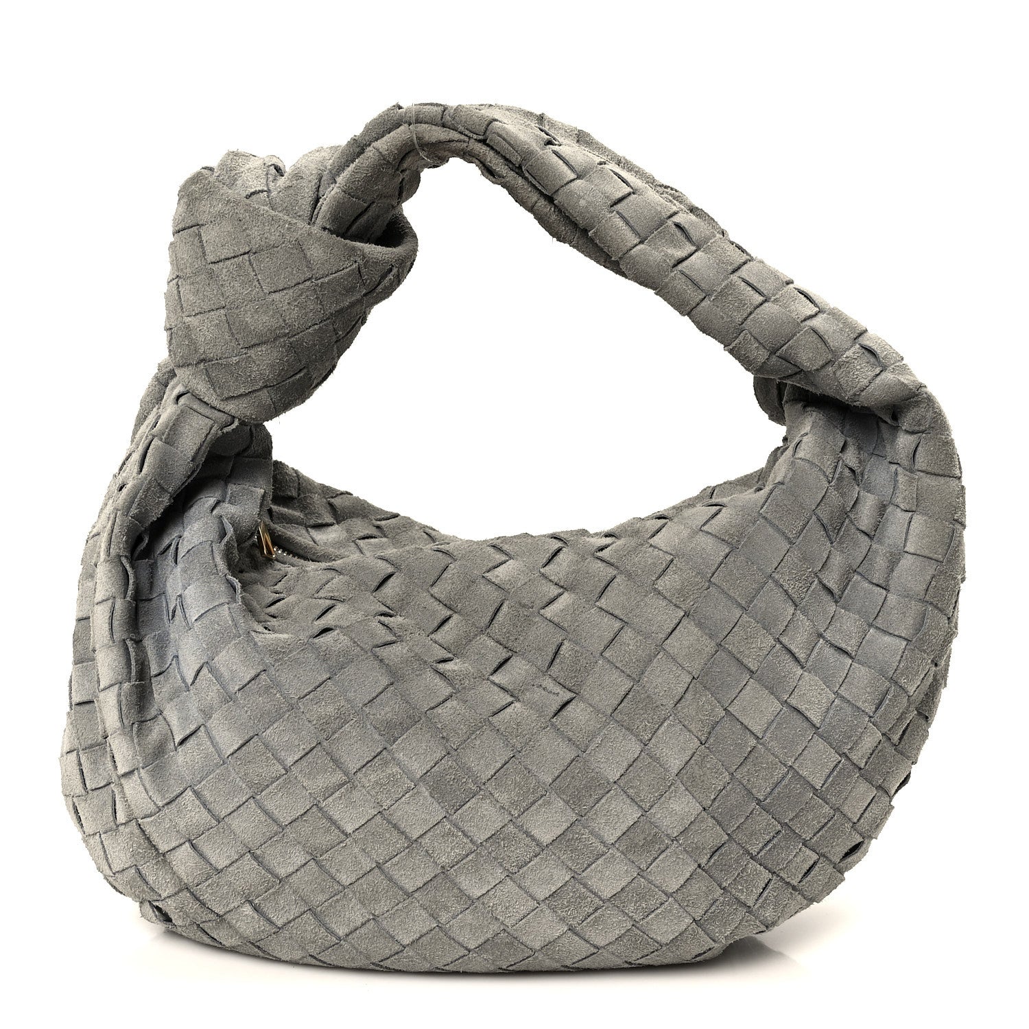Bottega Veneta Suede Calfskin Intrecciato Teen Jodie Hobo Thunder 1 of 10
