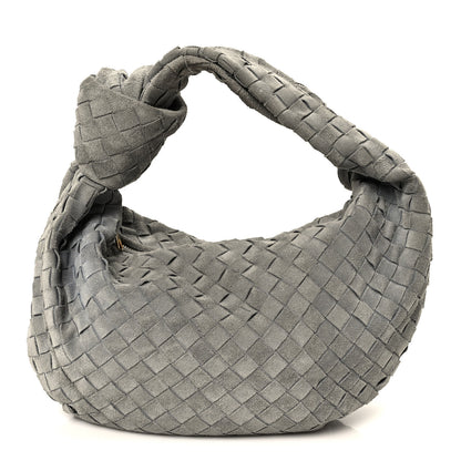 Bottega Veneta Suede Calfskin Intrecciato Teen Jodie Hobo Thunder 1 of 10