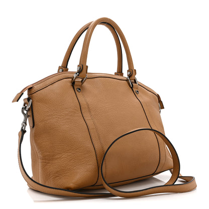 Gucci Pebbled Calfskin Medium GG Convertible Dome Satchel Beige 3 of 11