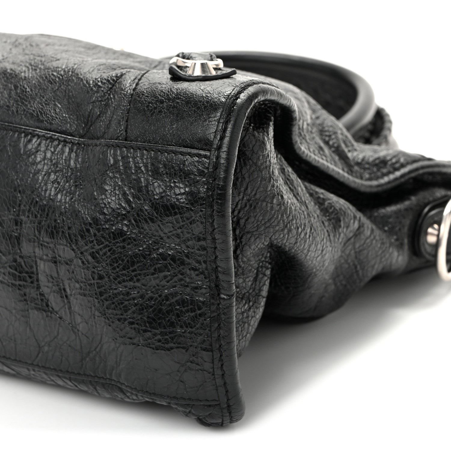 Balenciaga Agneau Arena Silver Hardware Medium Le City Black 9 of 10