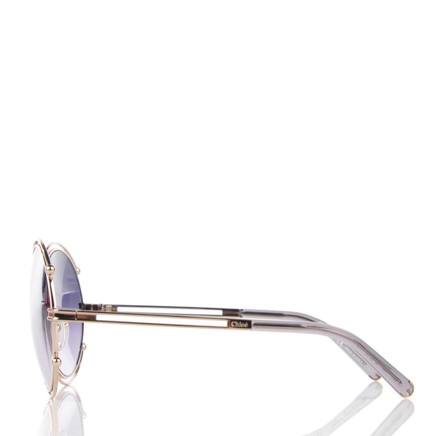 Chloe Isidora Oversized Round Sunglasses CE122S Silver 2 of 5