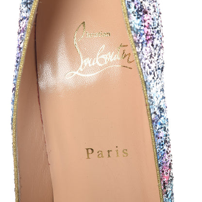 Christian Louboutin Glitter Dorissima 100 Pumps 37.5 Horizon Gold 6 of 8