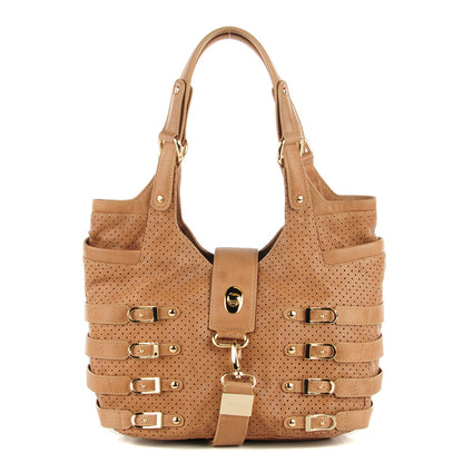 Jimmy Choo Nappa Perforated Bree Tote Camel 1 of 6