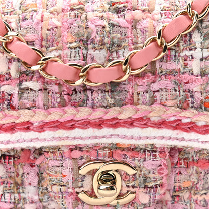 Chanel Tweed Braid Mini Flap White Pink 8 of 10