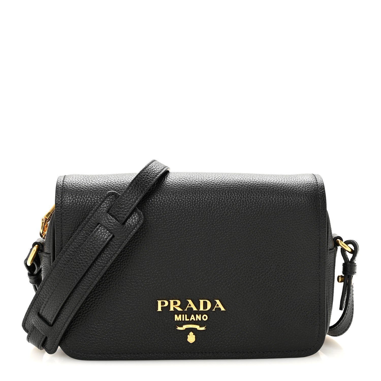 Prada Vitello Phenix Crossbody Bag Black 1 of 10