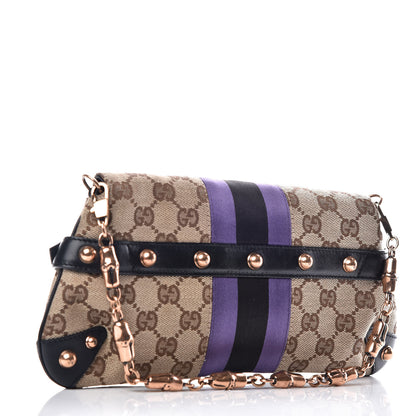 Gucci Tom Ford Monogram Horsebit Web Clutch Purple 3 of 13
