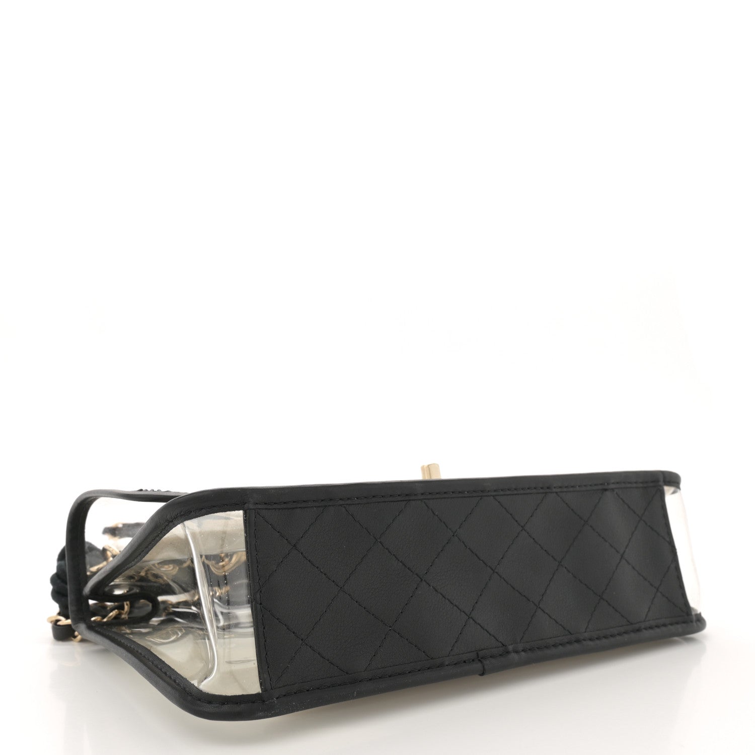 Chanel Lambskin PVC Sand By The Sea Flap With Pearl Strap Black 4 of 11
