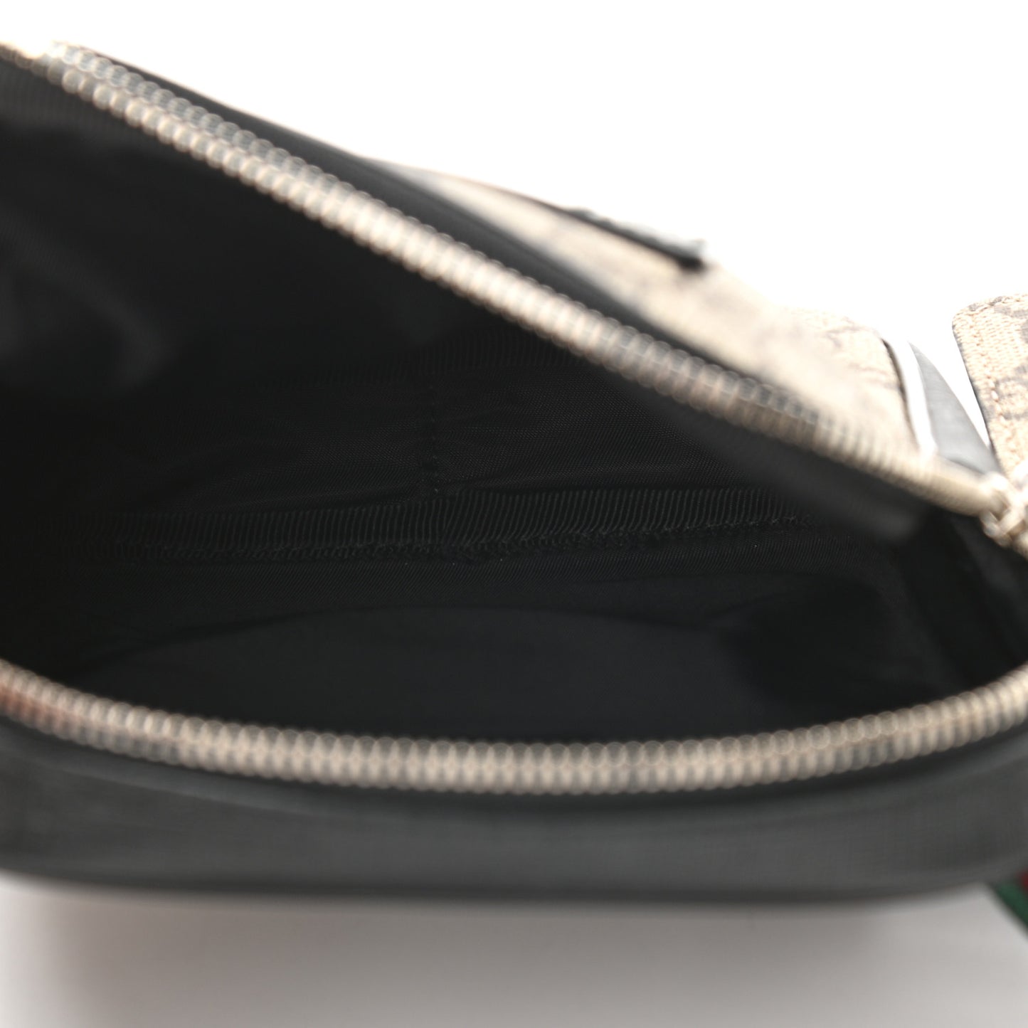 GG Supreme Monogram Web Belt Bag Black