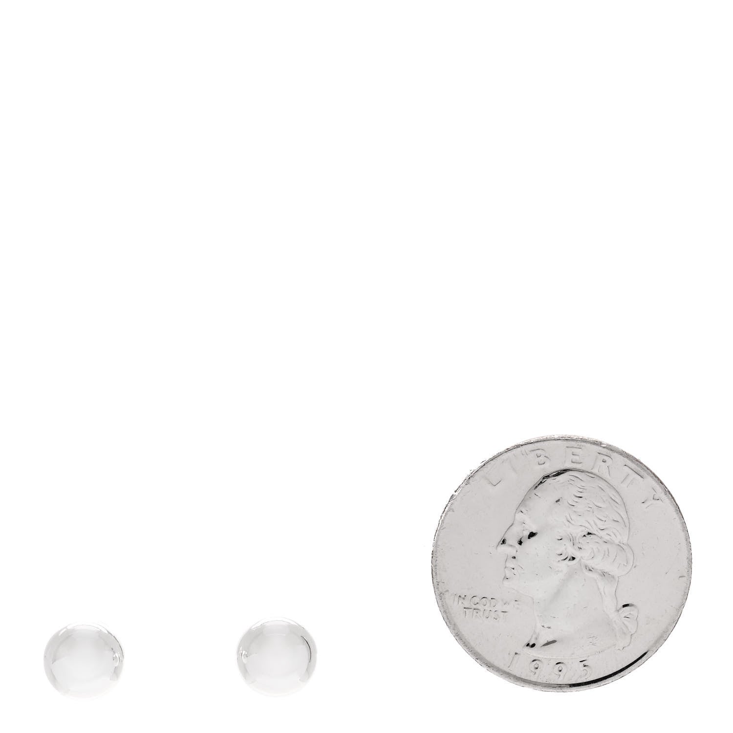 Tiffany Sterling Silver 8mm HardWear Ball Earrings 2 of 4