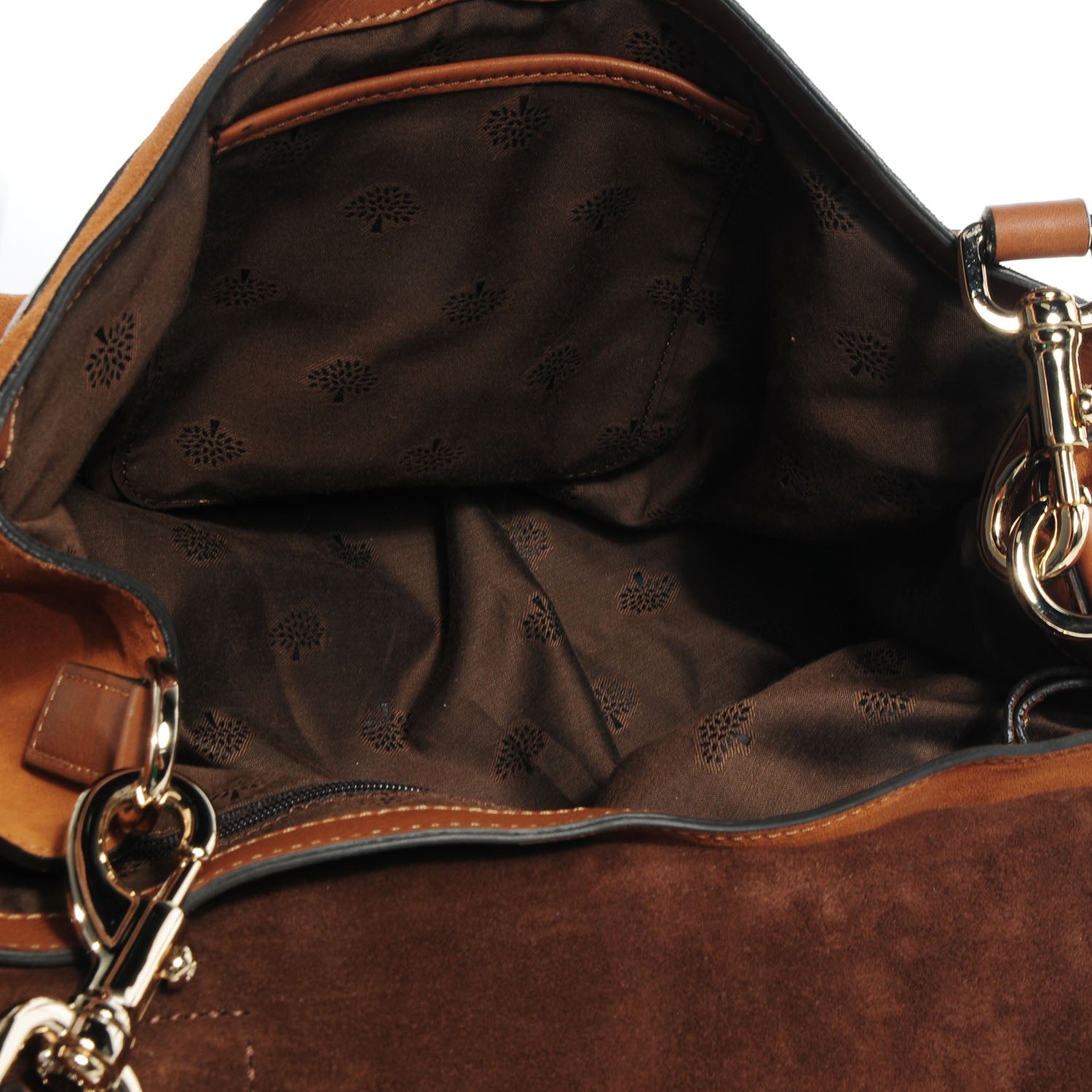 Mulberry Heavy Suede Alexa Tassel Satchel Oak 9 of 13