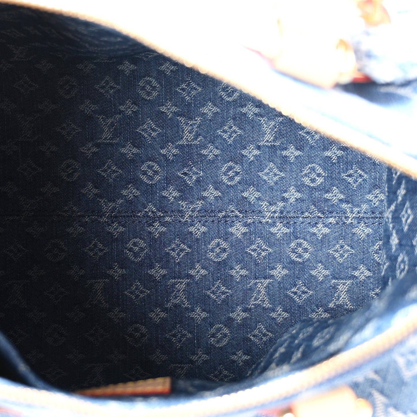 Monogram Denim Speedy Soft 30 Blue