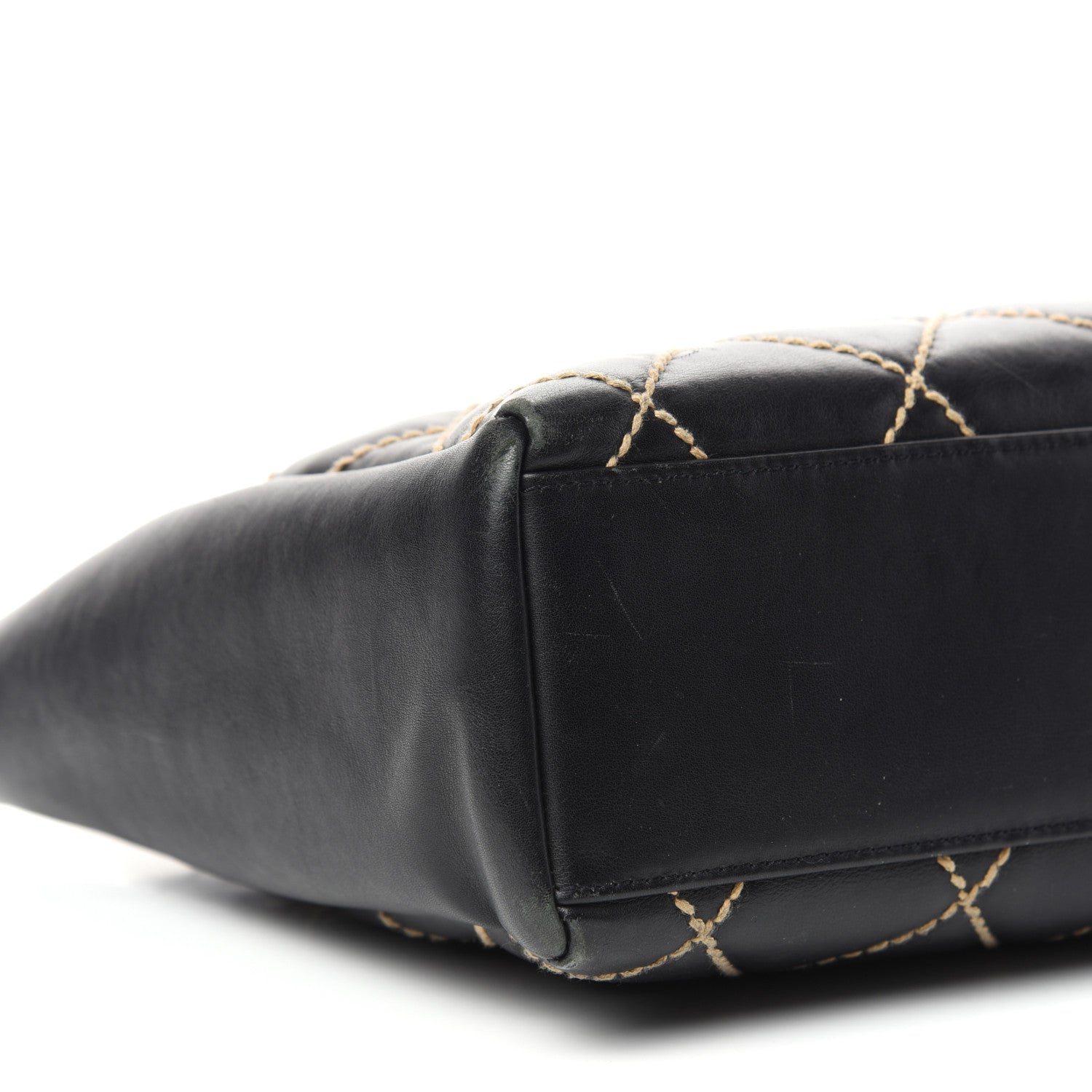 Chanel Calfskin Wild Stitch Shoulder Bag Black 7 of 10