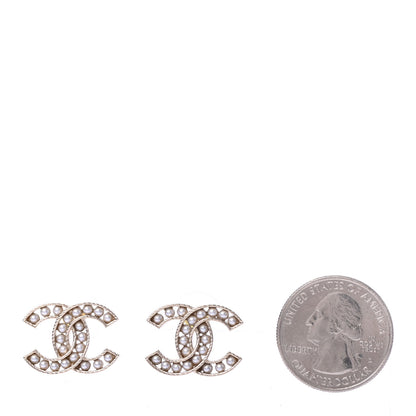 Chanel Pearl CC Earrings Gold 2 of 4