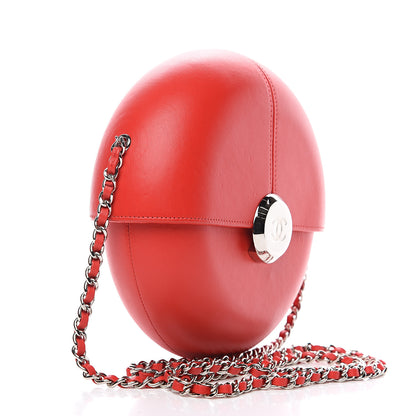 Chanel Lambskin Evening In the Air Bag Red 2 of 8