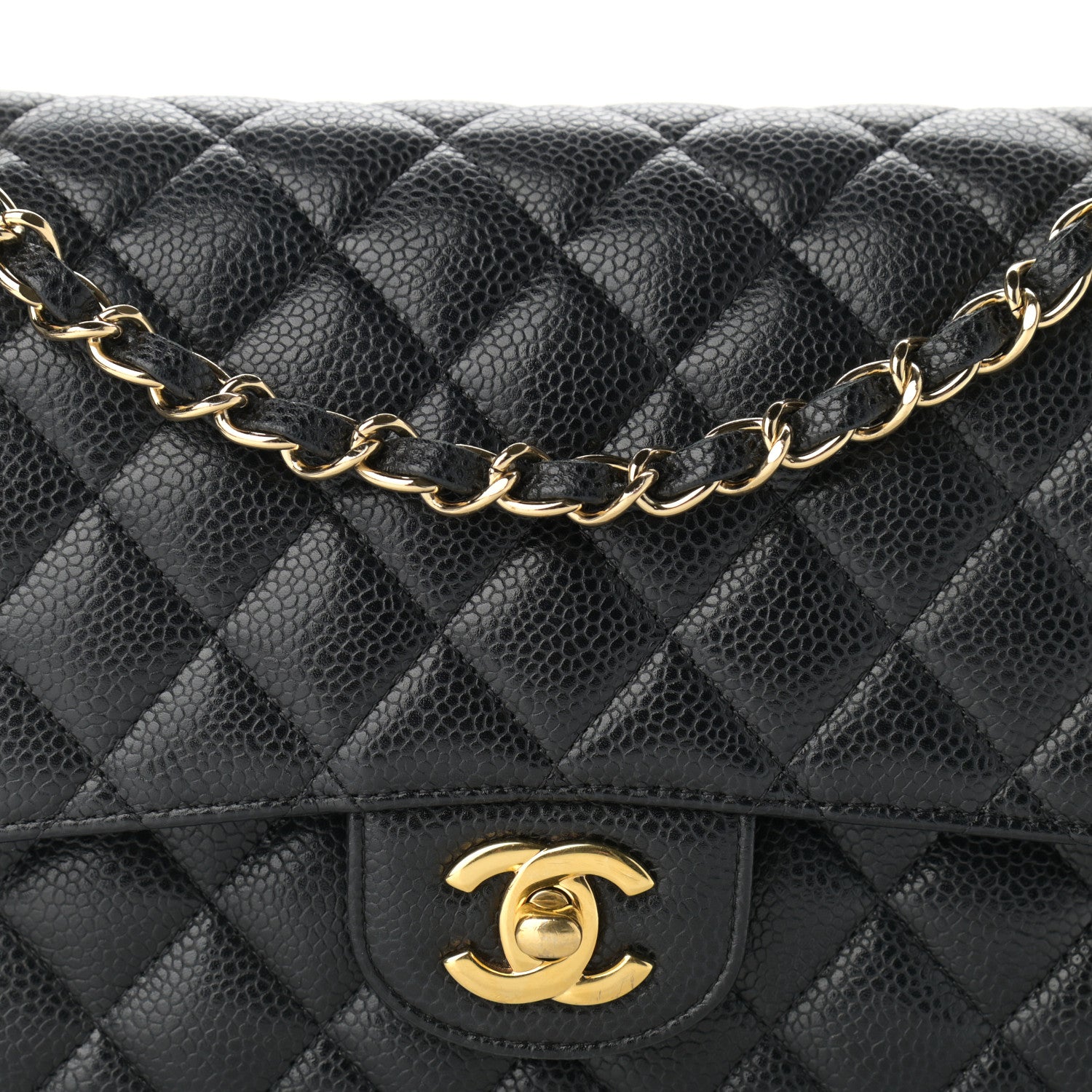 Chanel Caviar Quilted Medium Double Flap Black 8 of 10