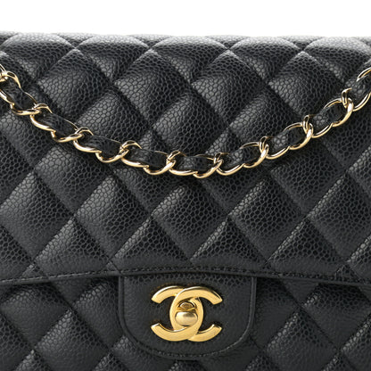 Chanel Caviar Quilted Medium Double Flap Black 8 of 10