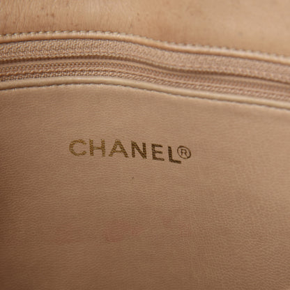 Chanel Lambskin Quilted Shopping Tote Beige 6 of 17