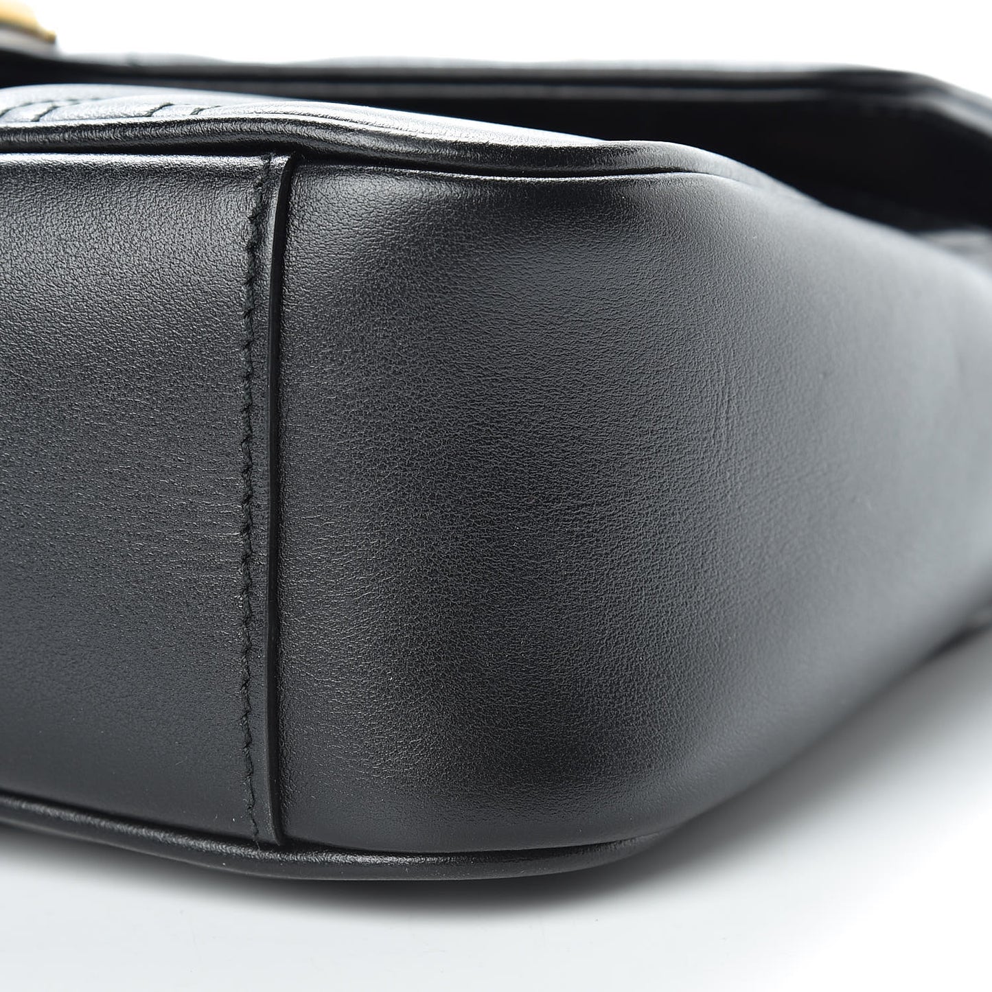 Calfskin Matelasse Small GG Marmont Shoulder Bag Black