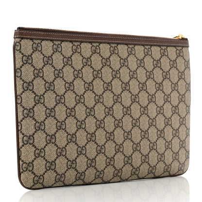Gucci GG Supreme Monogram Large Ophidia Pouch Clutch Brown 3 of 7