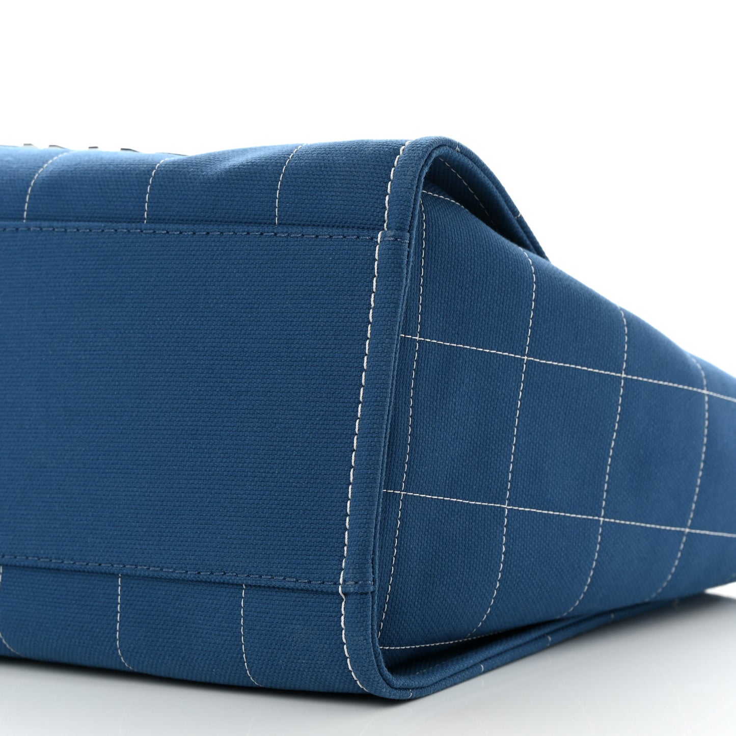 Cotton Medium Deauville Tote Blue White