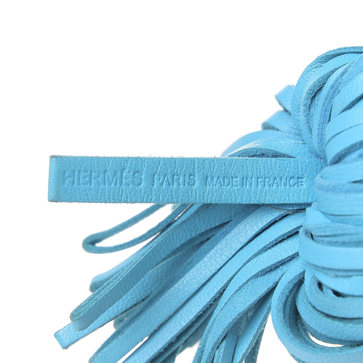 Lambskin Carmen Tassel Key Holder Bleu Azteque