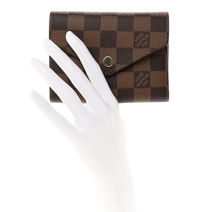 Louis Vuitton Damier Ebene Victorine Wallet Red 2 of 6