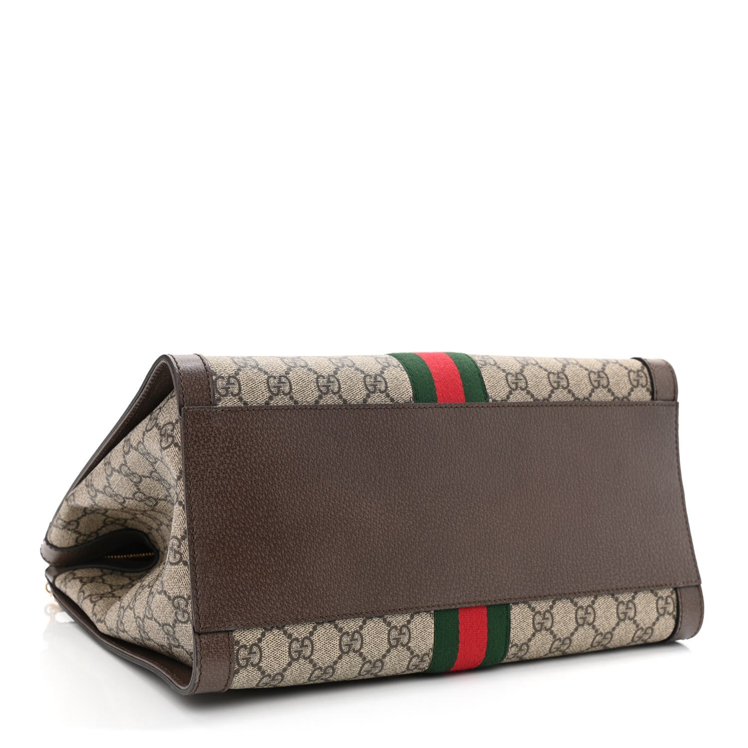 Gucci GG Supreme Monogram Web Medium Ophidia Tote Bag Brown 4 of 10