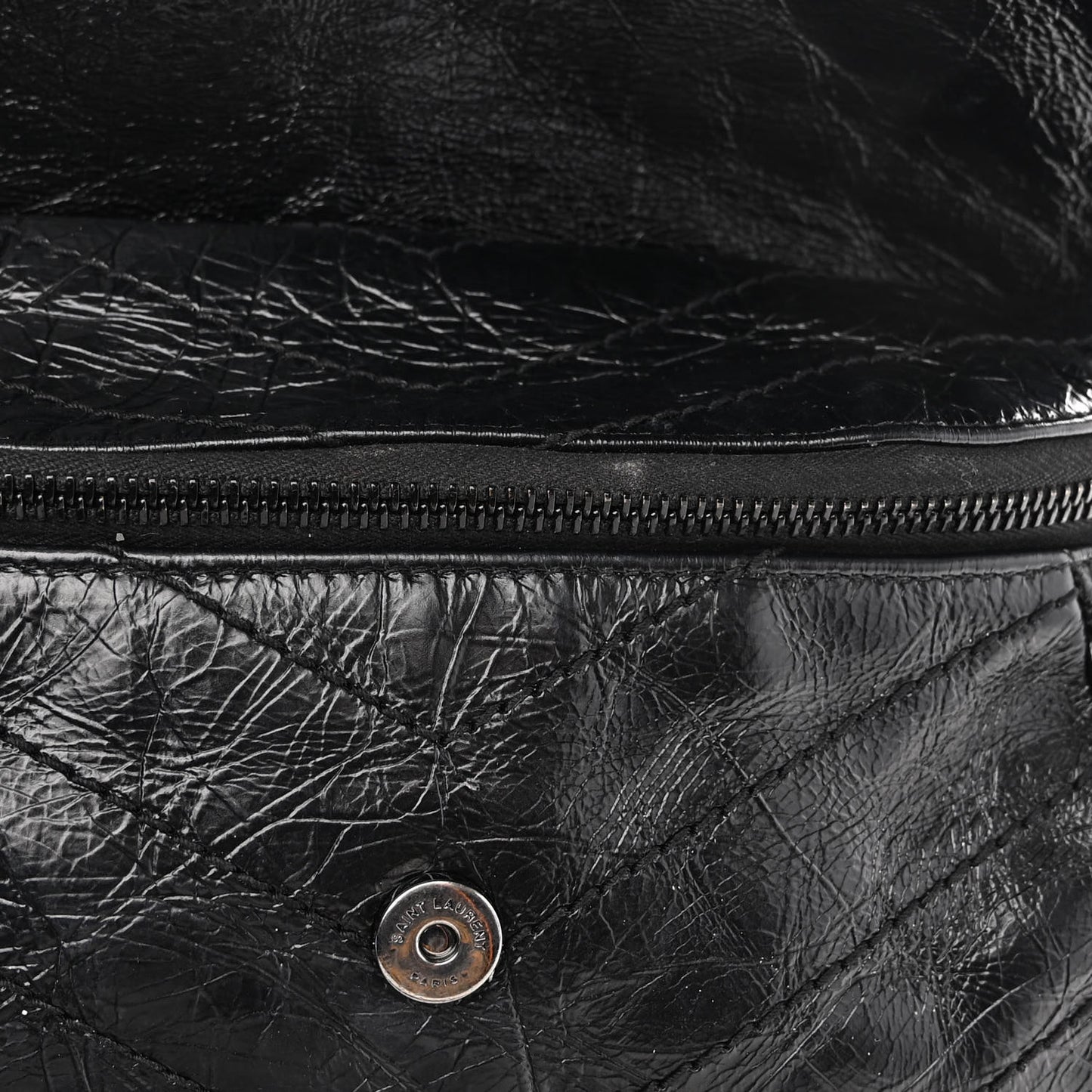 Crinkled Calfskin Matelasse Monogram Niki Body Bag Black